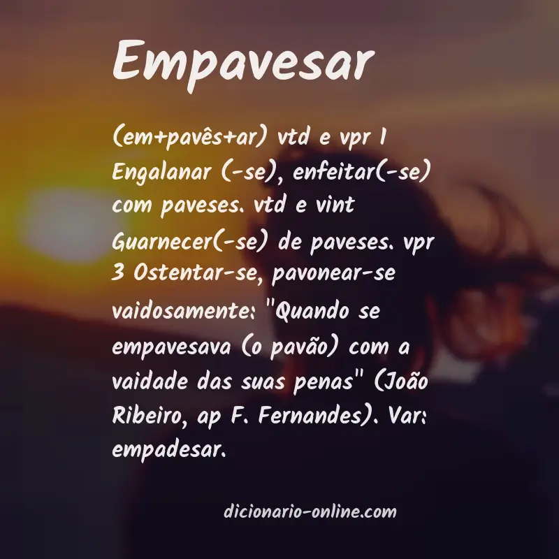Significado de empavesar