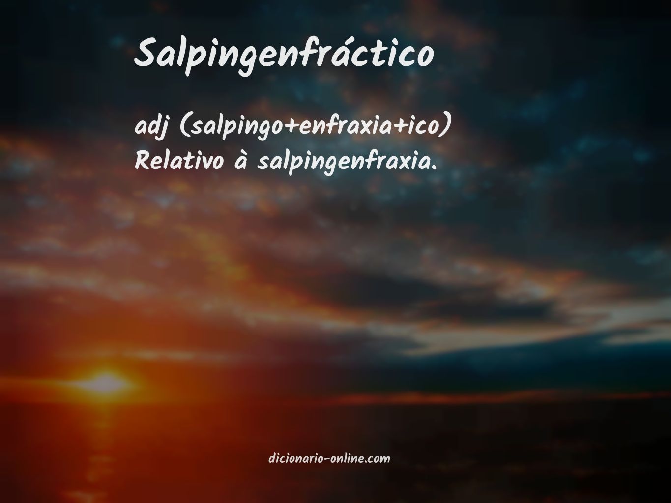 Significado de salpingenfráctico