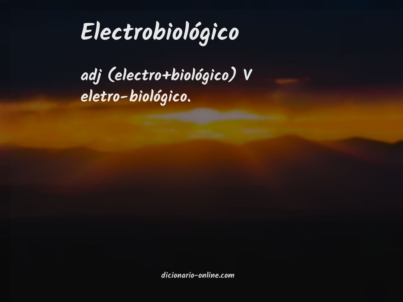 Significado de electrobiológico