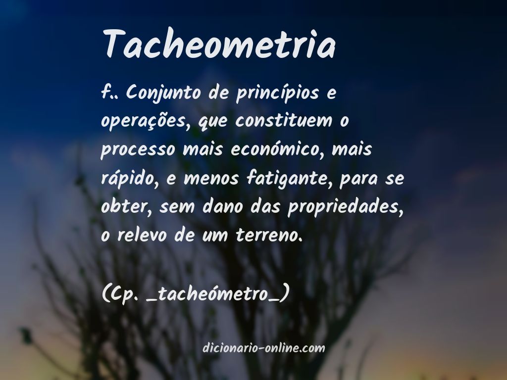 Significado de tacheometria