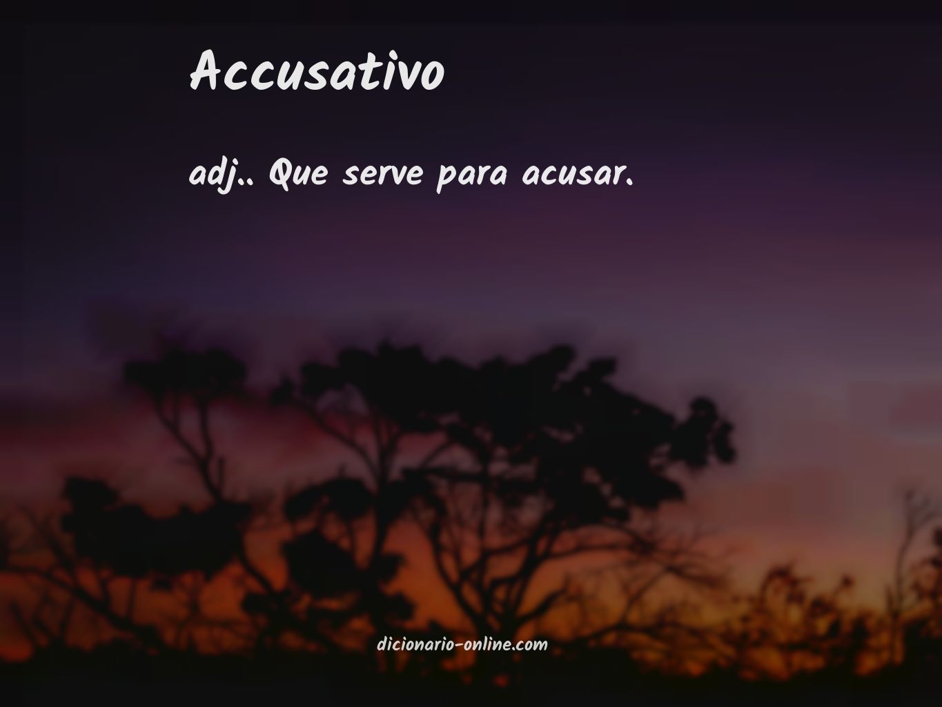 Significado de accusativo