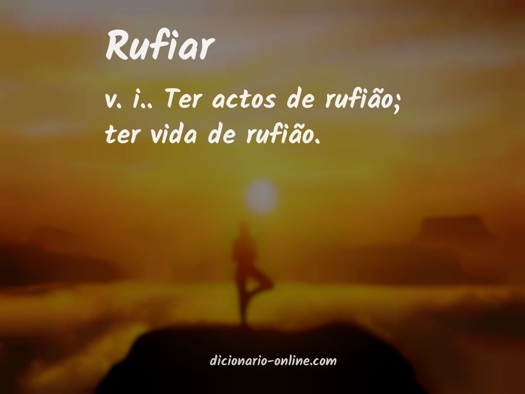 Significado de rufiar