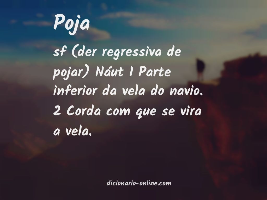 Significado de poja