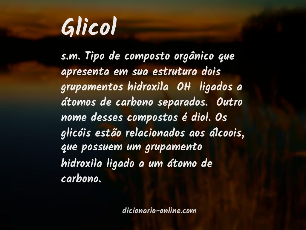 Significado de glicol