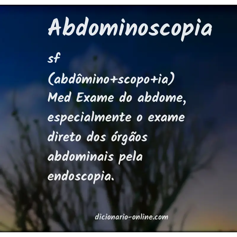 Significado de abdominoscopia
