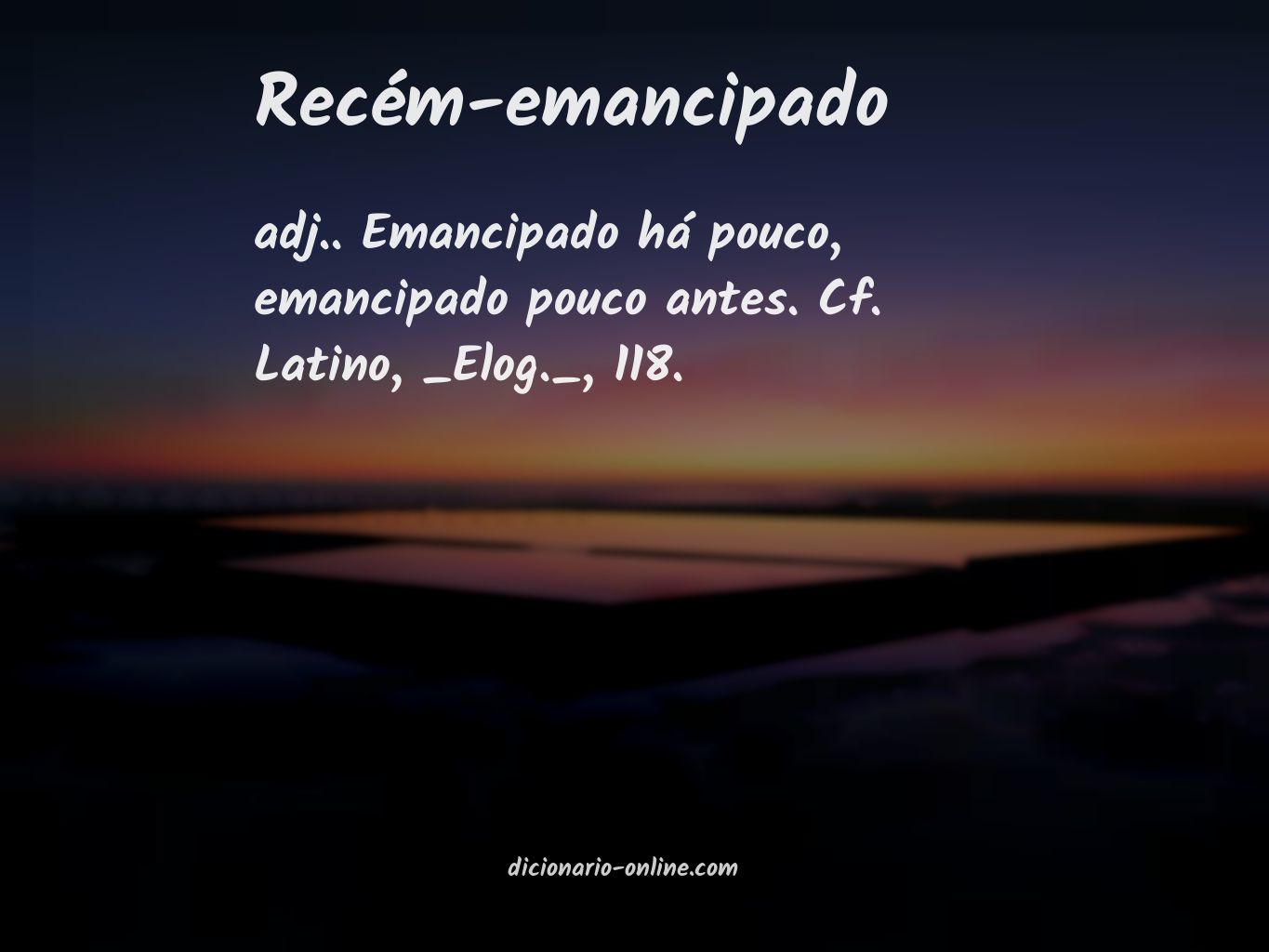 Significado de recém-emancipado