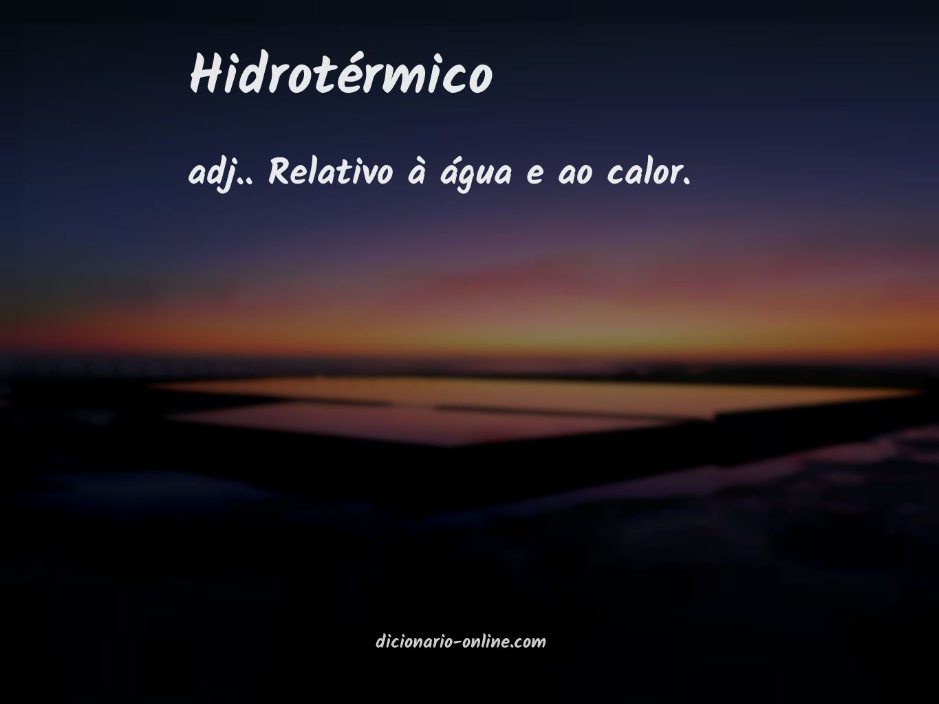 Significado de hidrotérmico