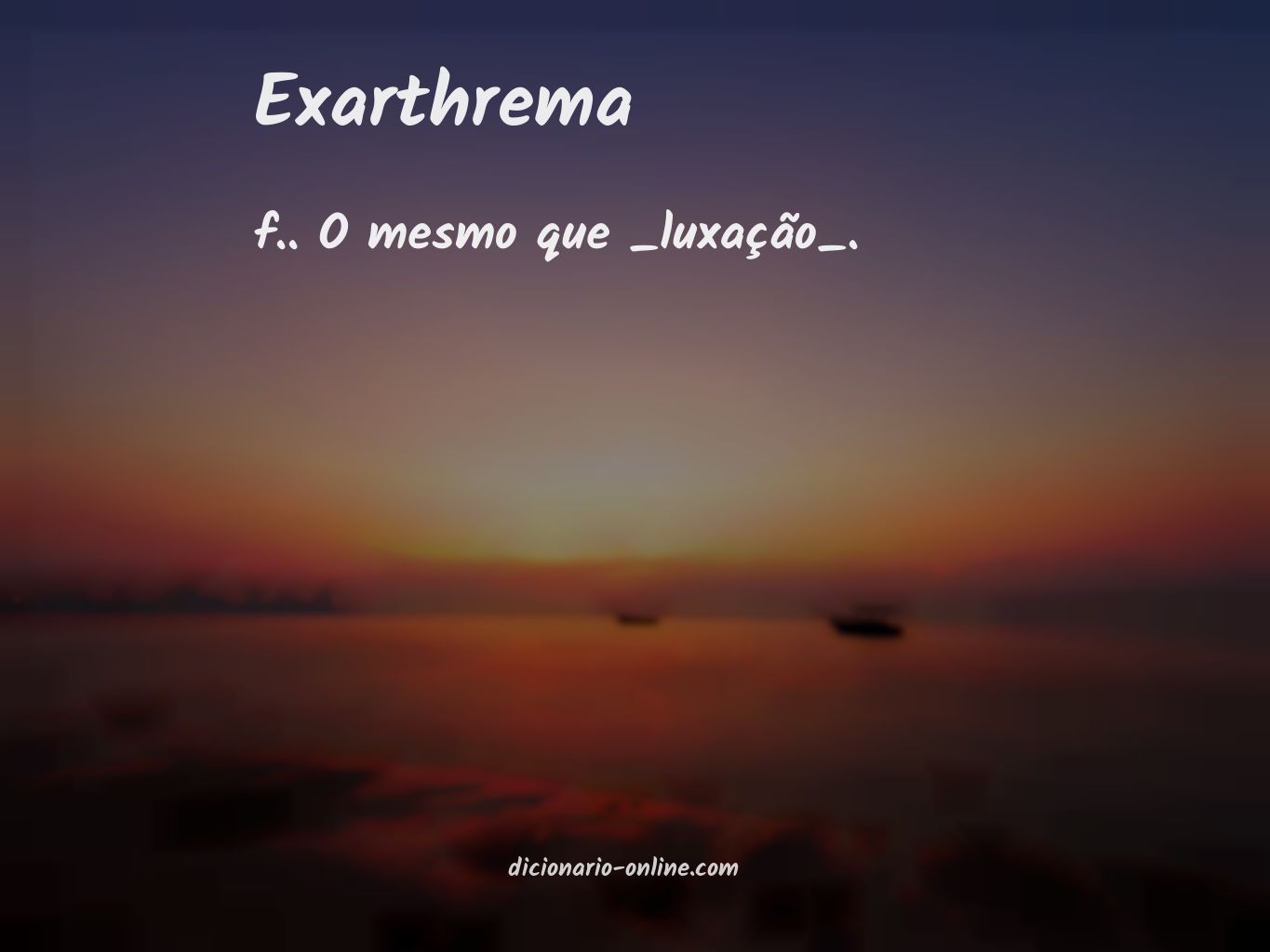 Significado de exarthrema