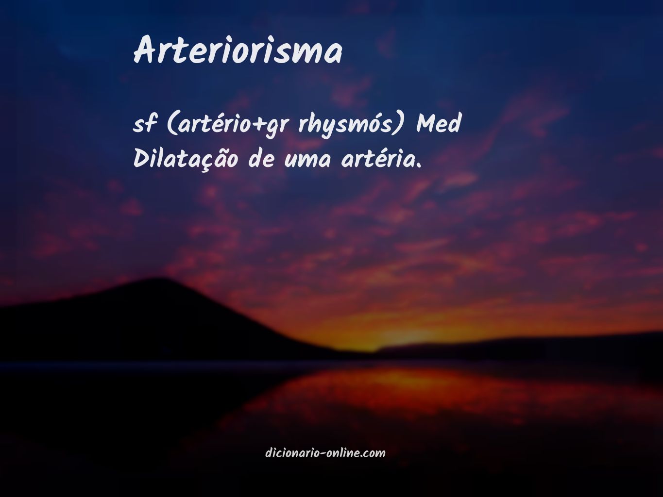 Significado de arteriorisma