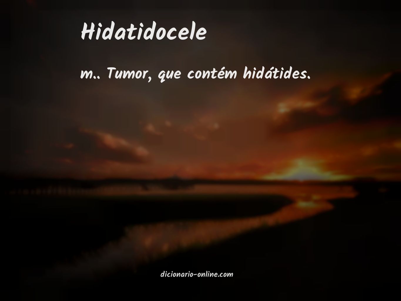 Significado de hidatidocele