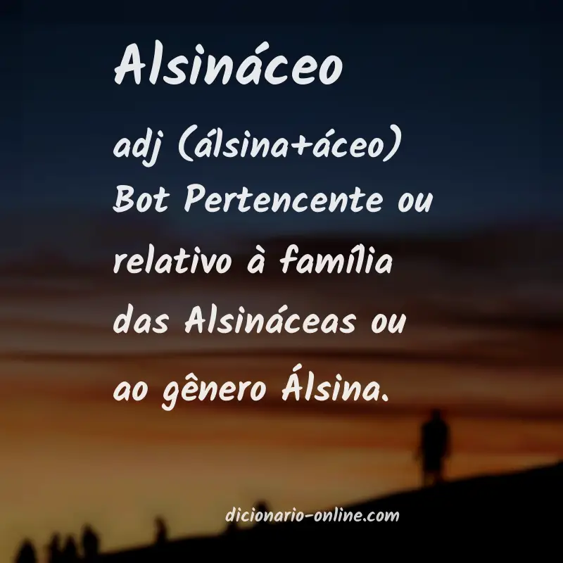 Significado de alsináceo