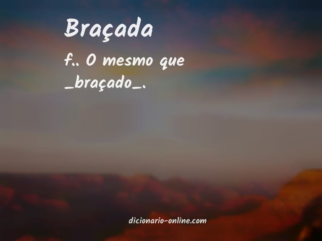 Significado de braçada