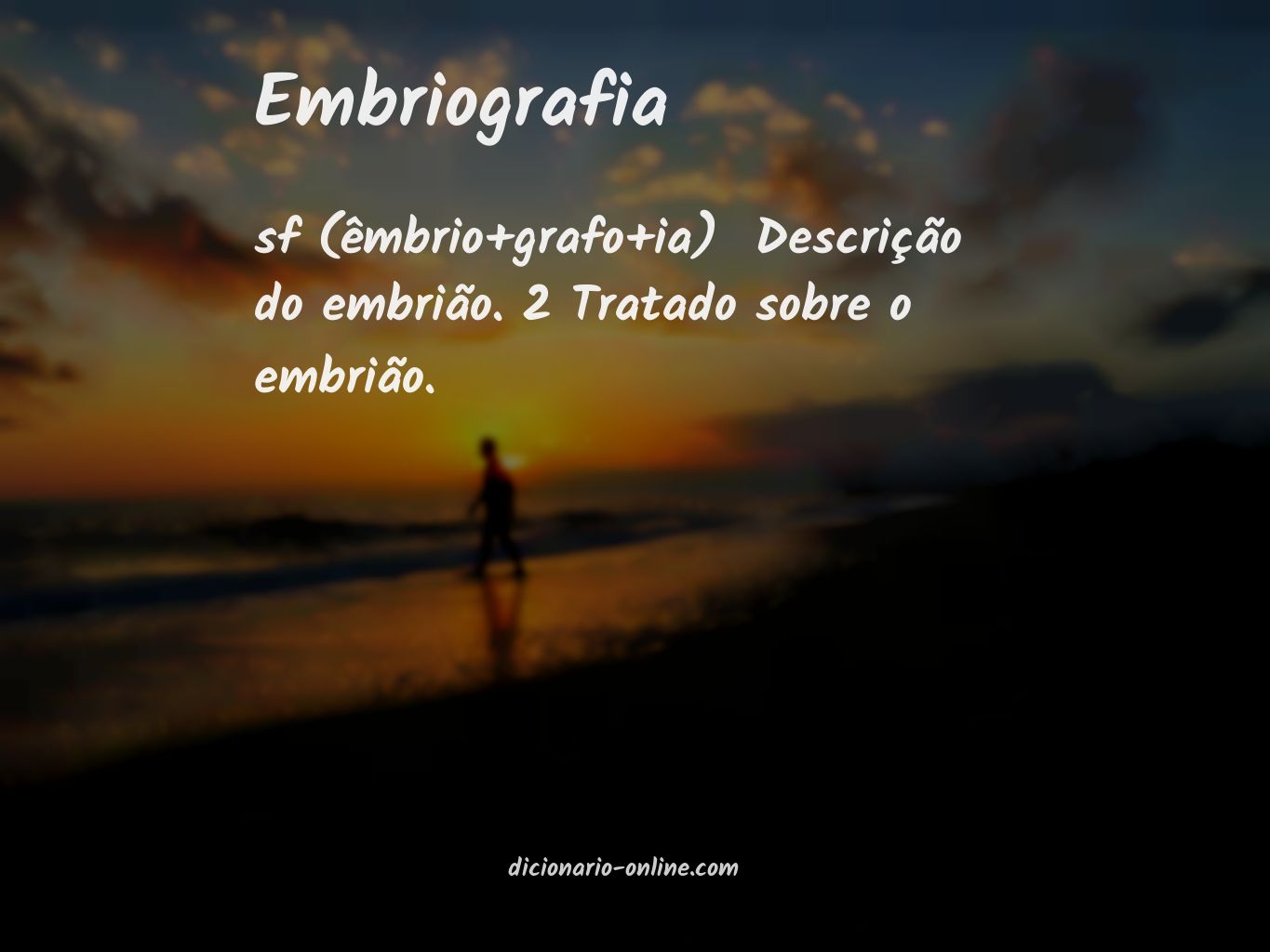 Significado de embriografia