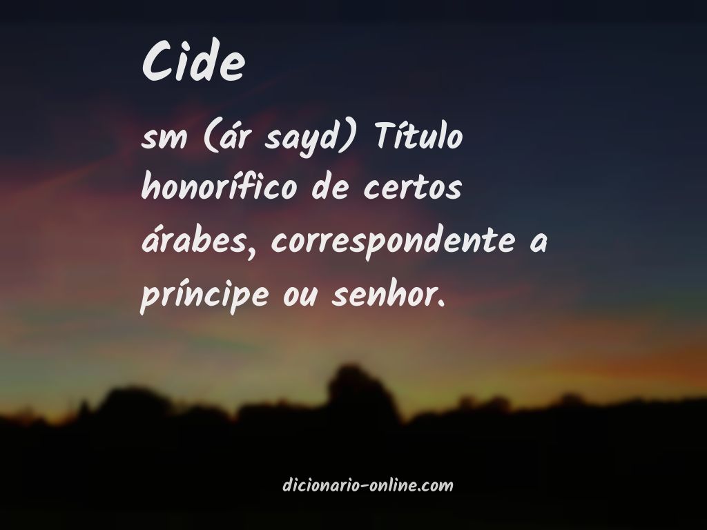 Significado de cide