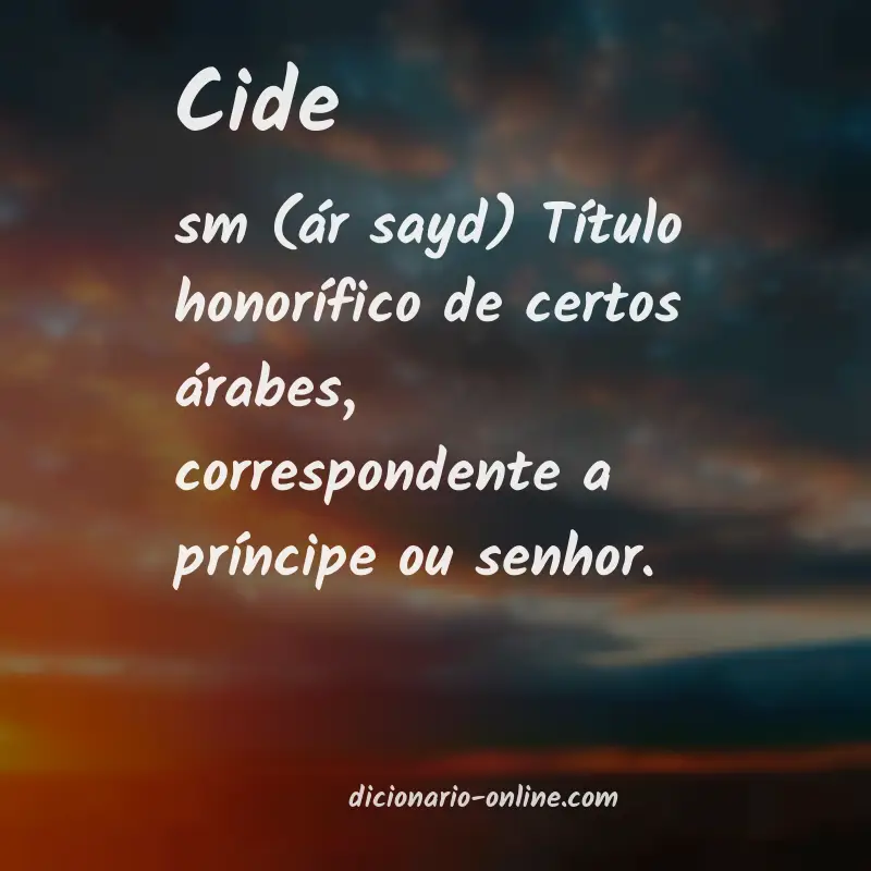 Significado de cide