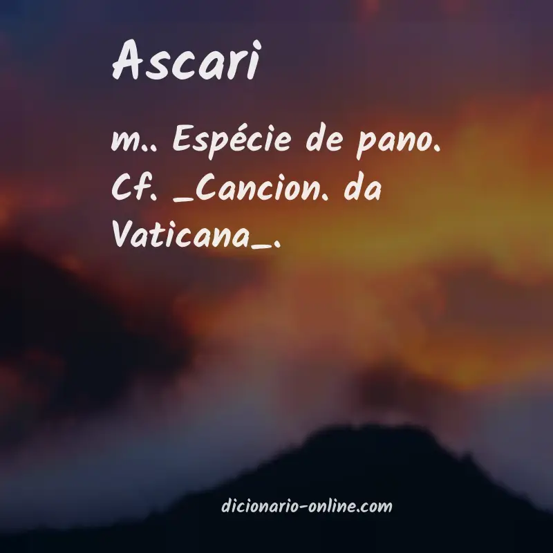 Significado de ascari
