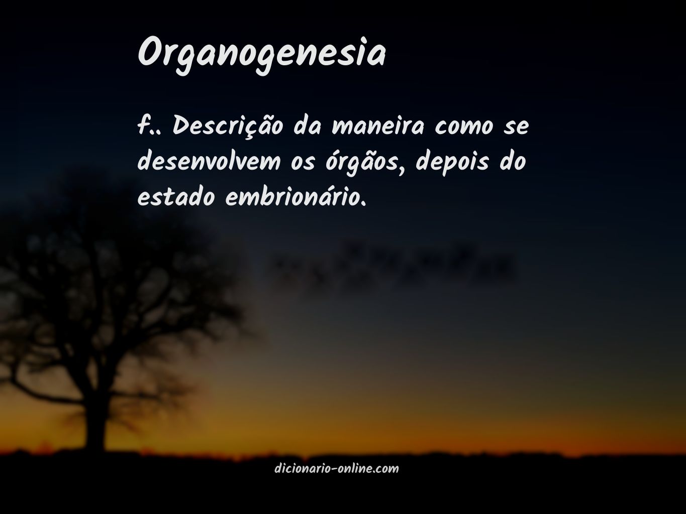 Significado de organogenesia