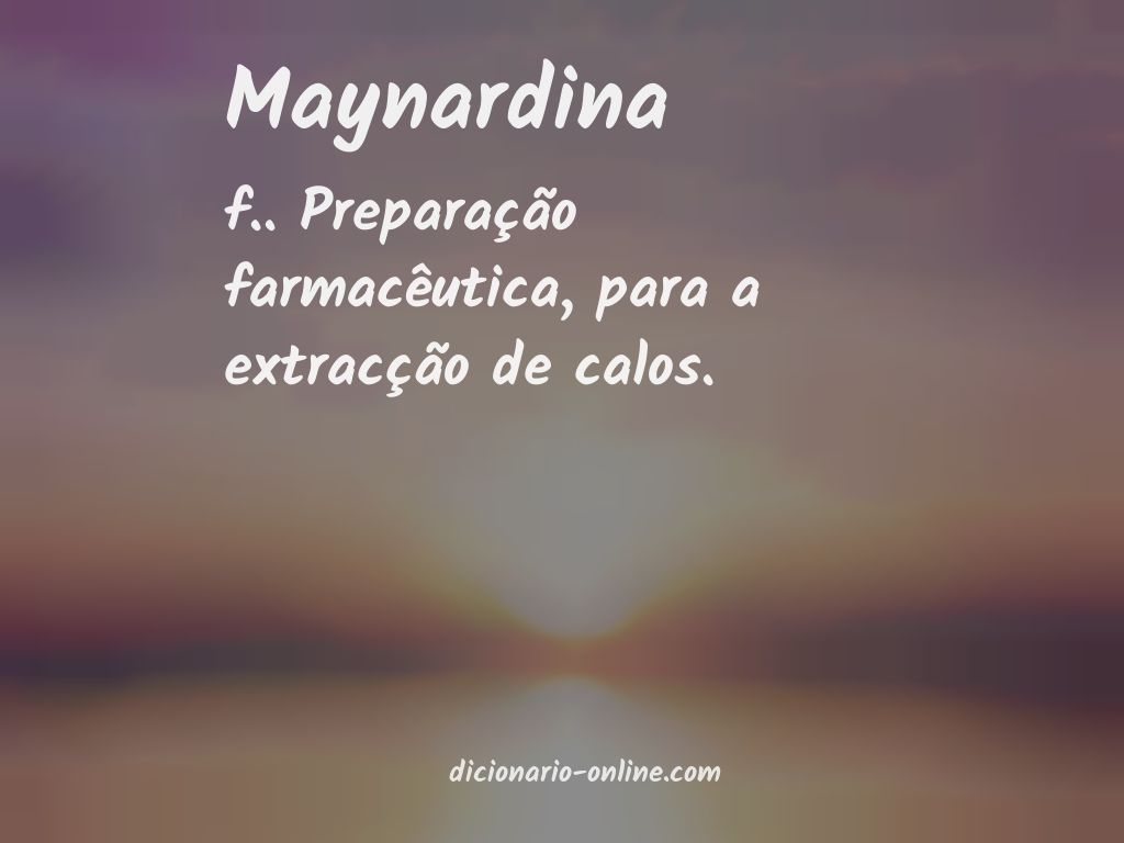 Significado de maynardina