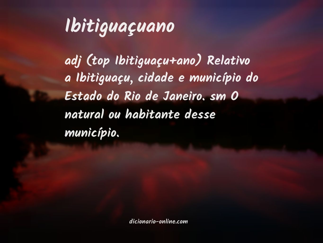 Significado de ibitiguaçuano