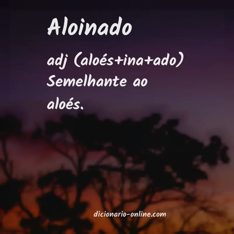 Significado de aloinado