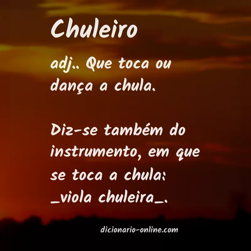 Significado de chuleiro