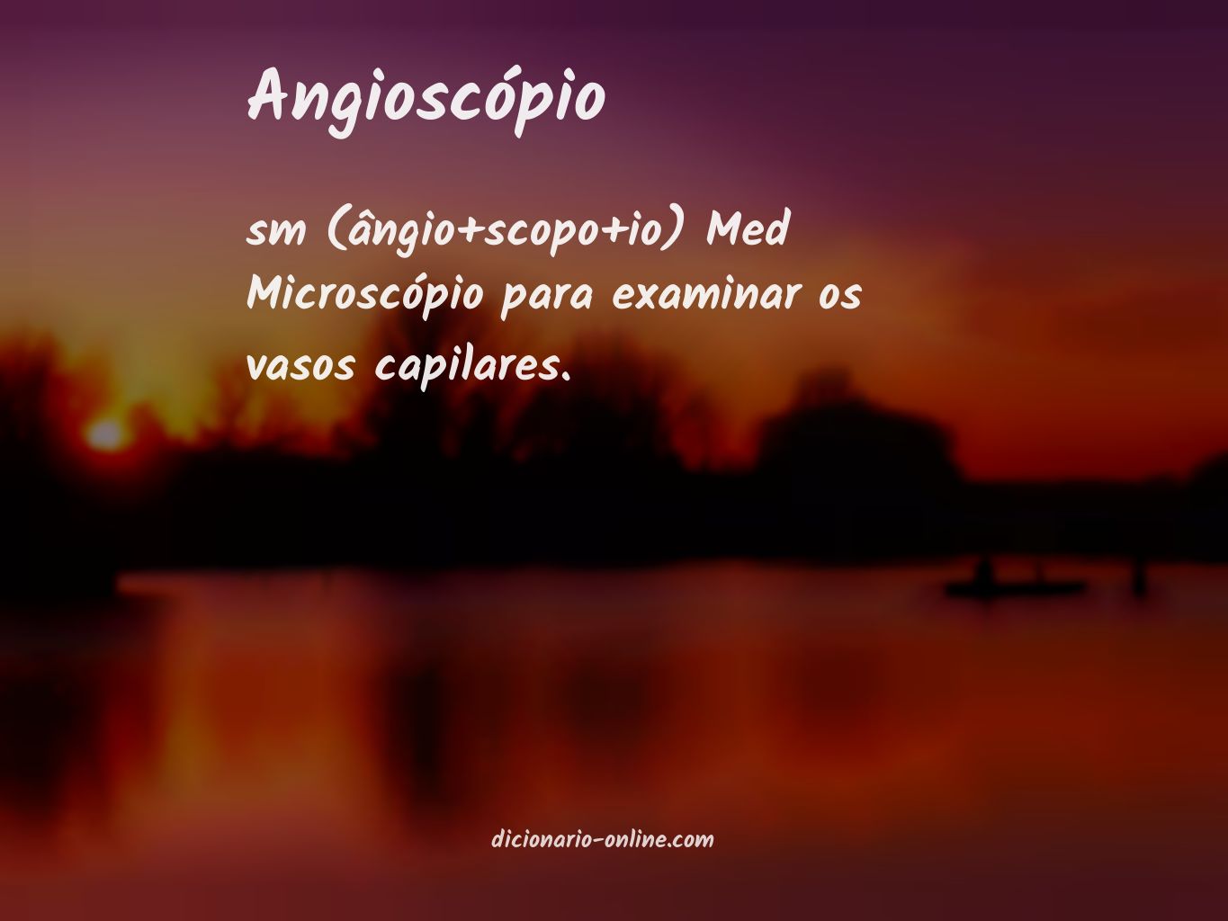 Significado de angioscópio