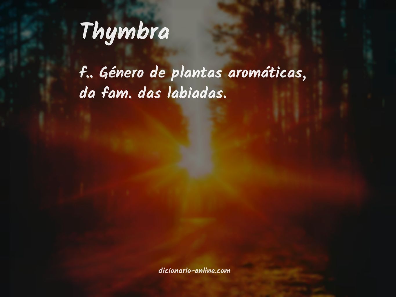 Significado de thymbra