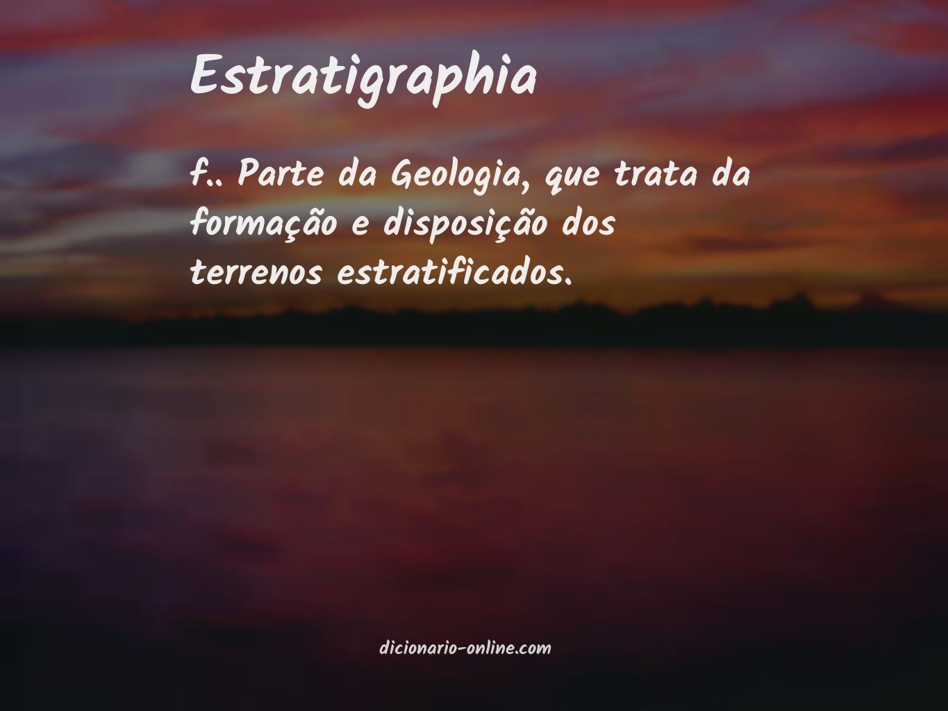 Significado de estratigraphia