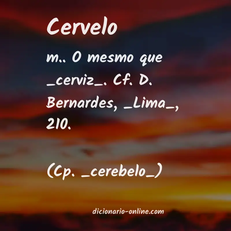 Significado de cervelo