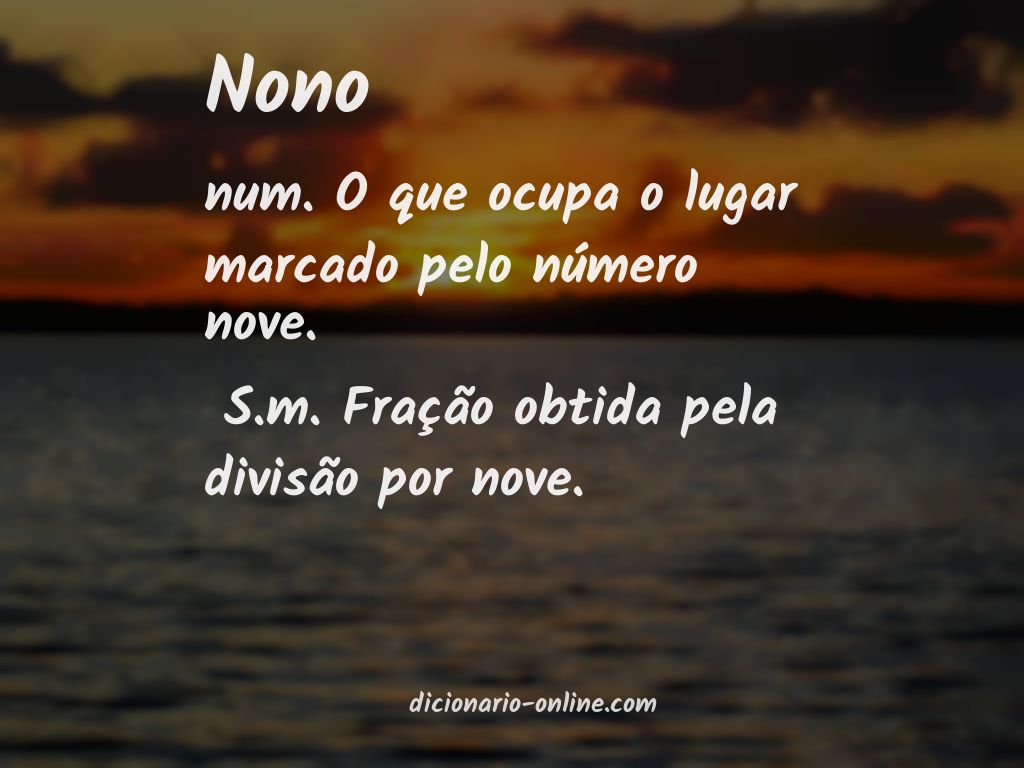 Significado de nono