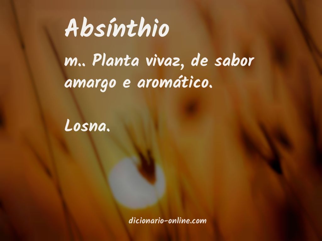 Significado de absínthio