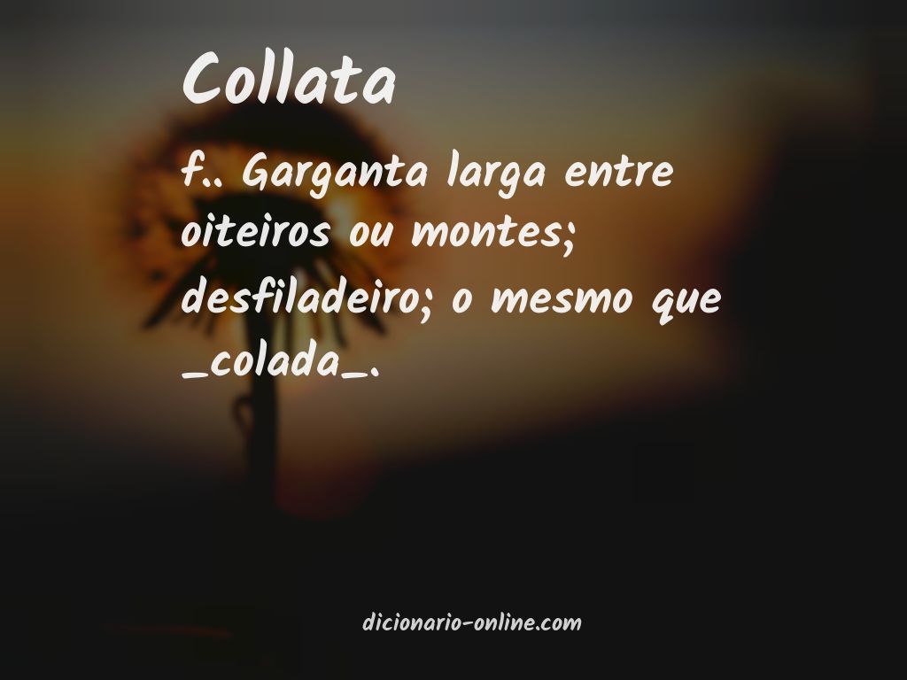 Significado de collata