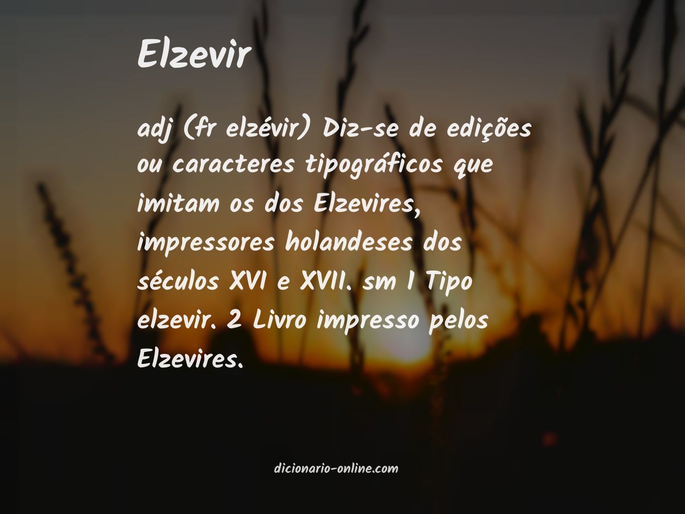 Significado de elzevir