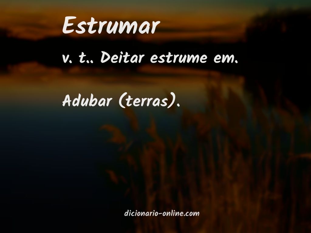 Significado de estrumar