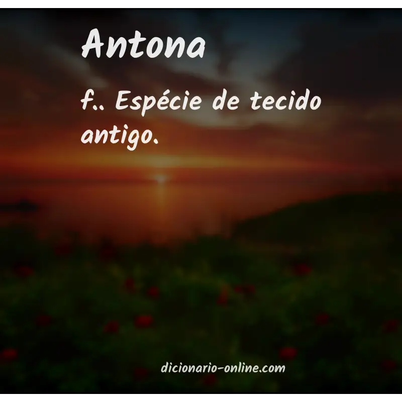 Significado de antona