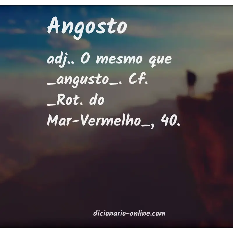 Significado de angosto