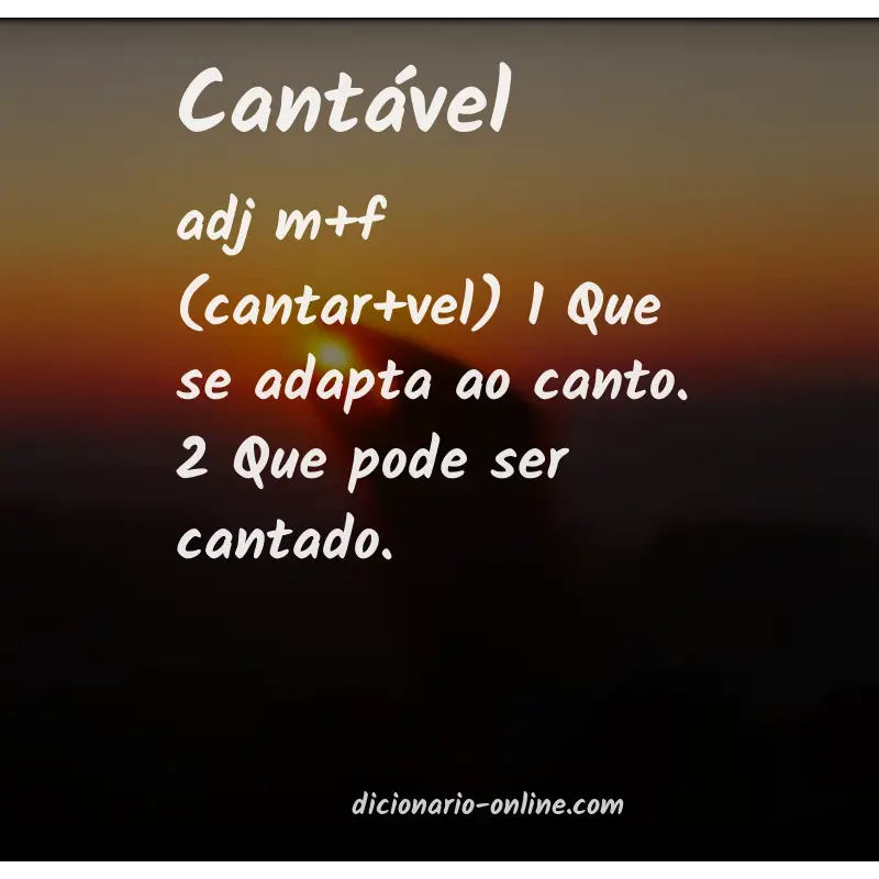 Significado de cantável