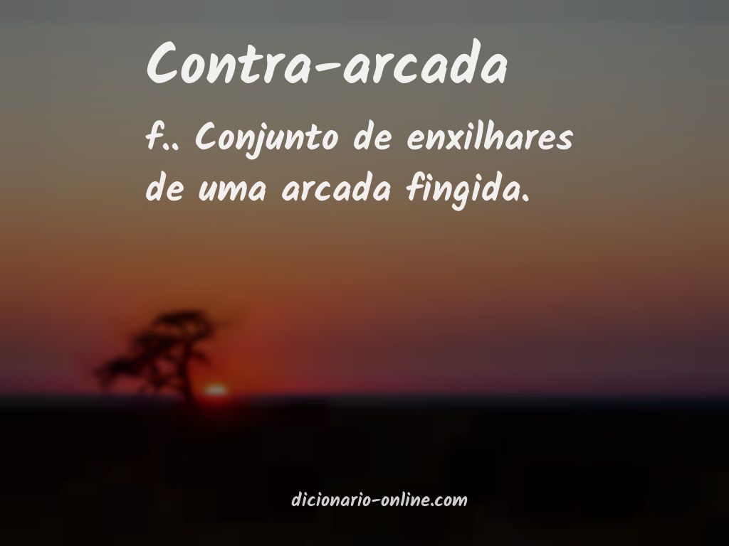 Significado de contra-arcada