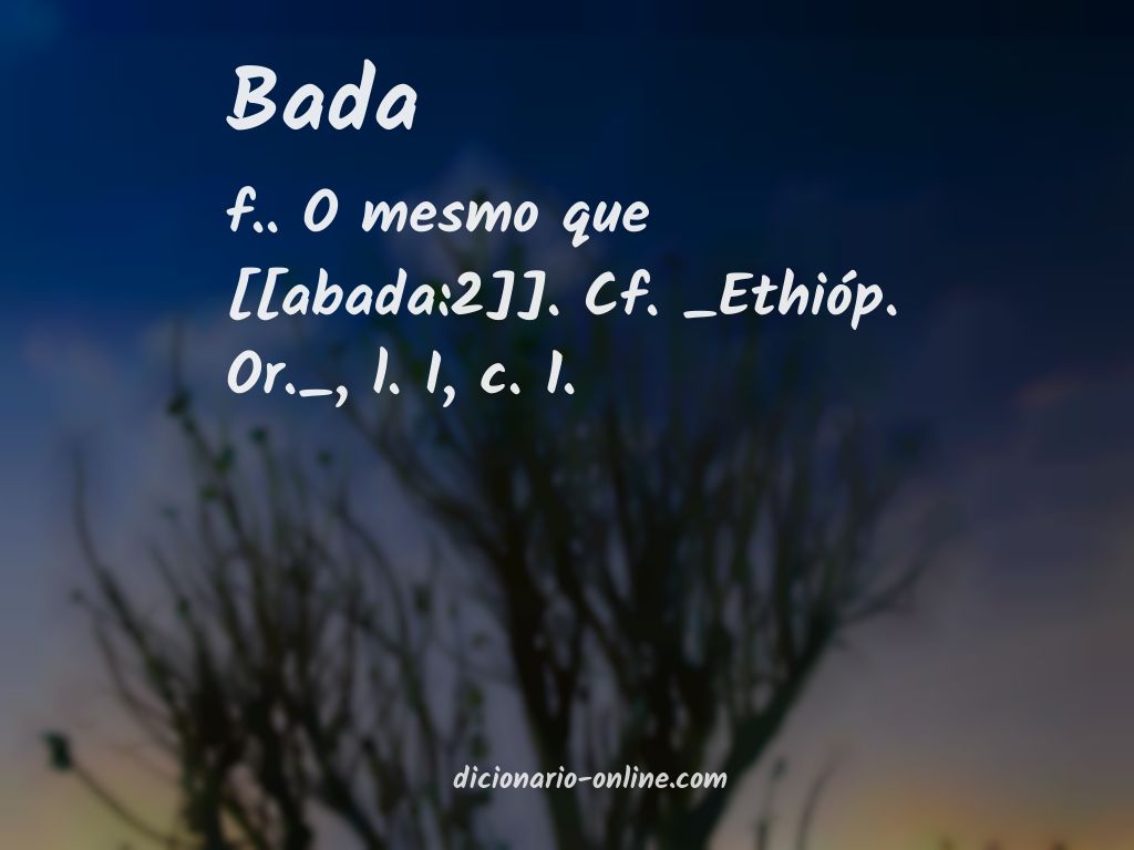 Significado de bada