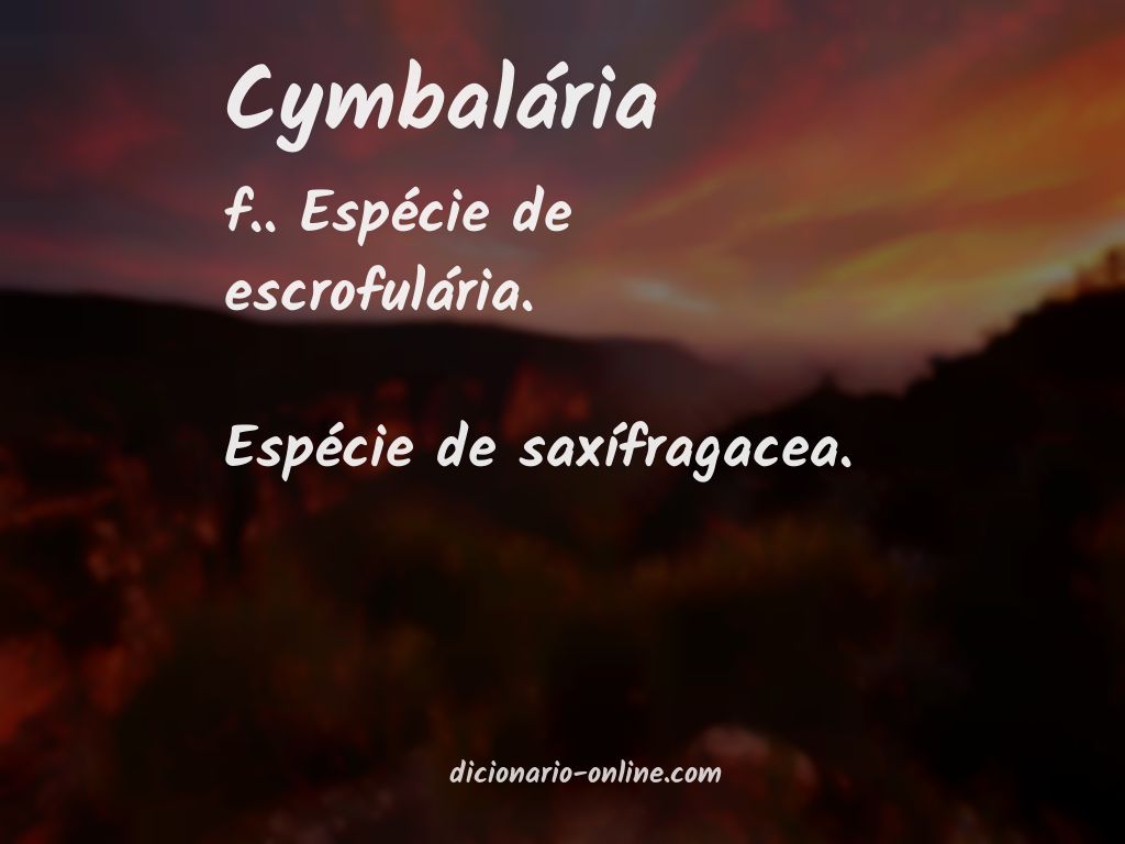 Significado de cymbalária