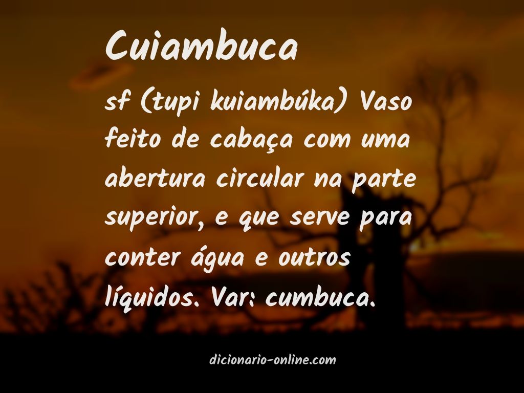 Significado de cuiambuca