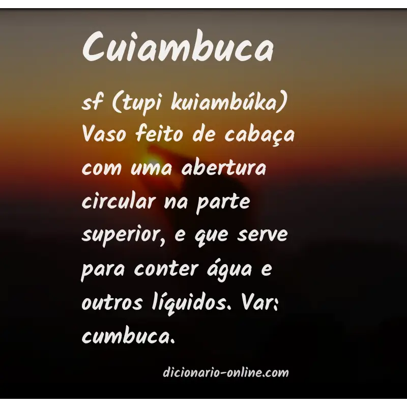Significado de cuiambuca