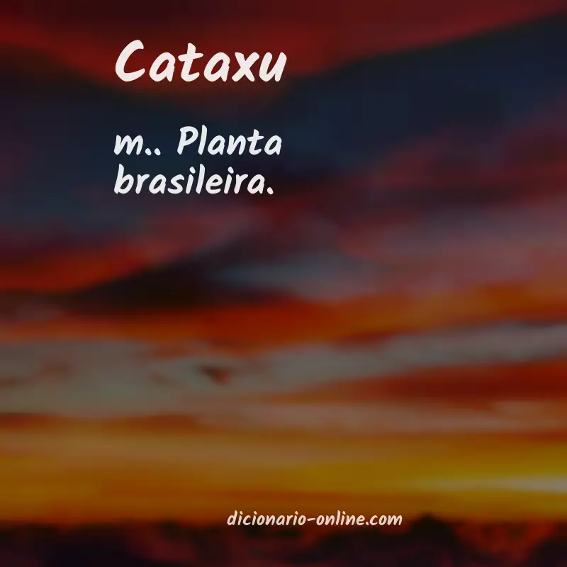 Significado de cataxu
