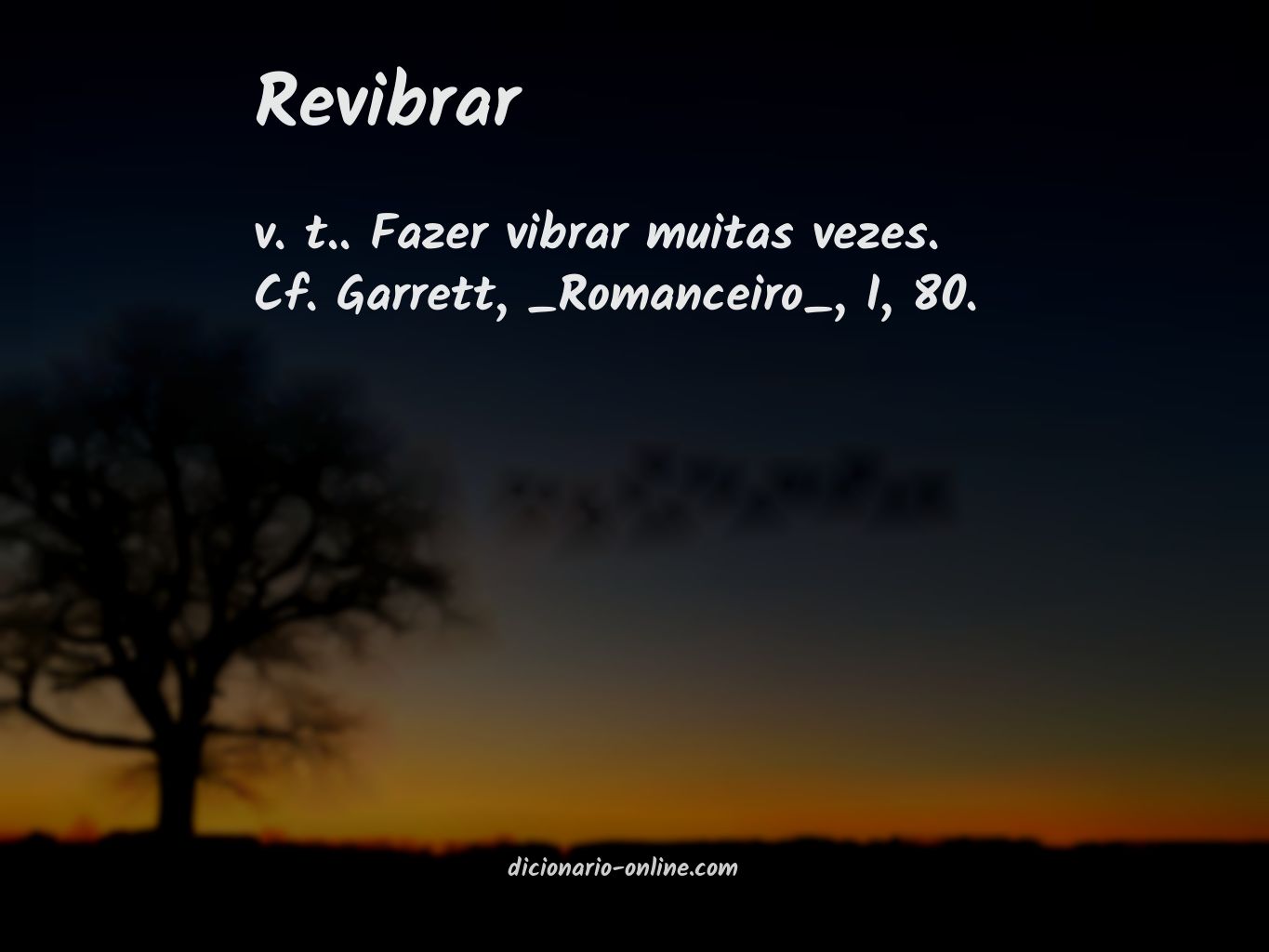 Significado de revibrar