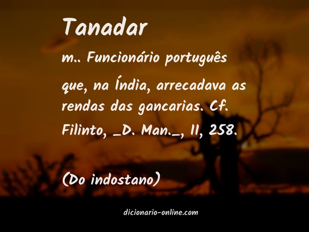 Significado de tanadar