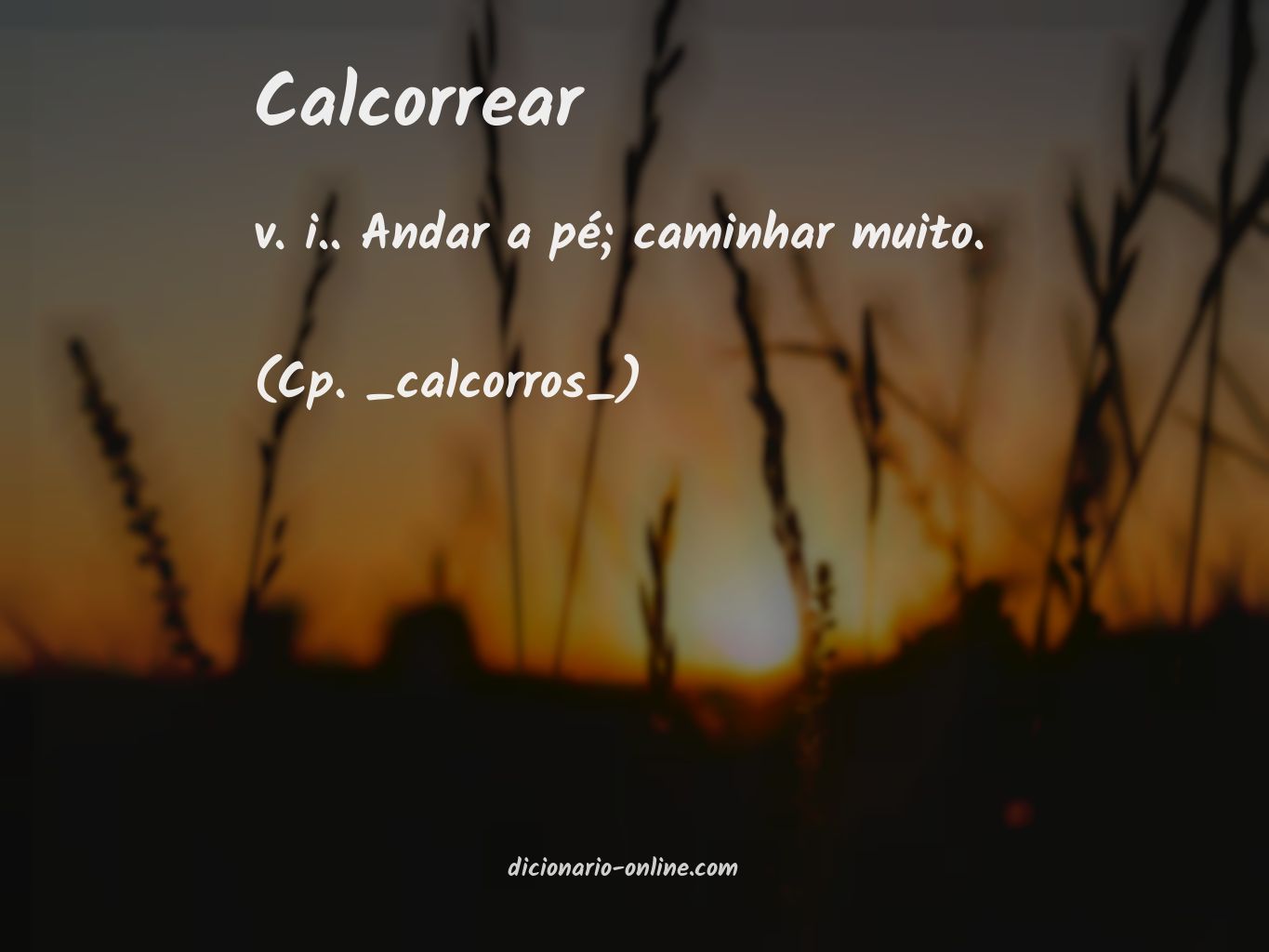 Significado de calcorrear