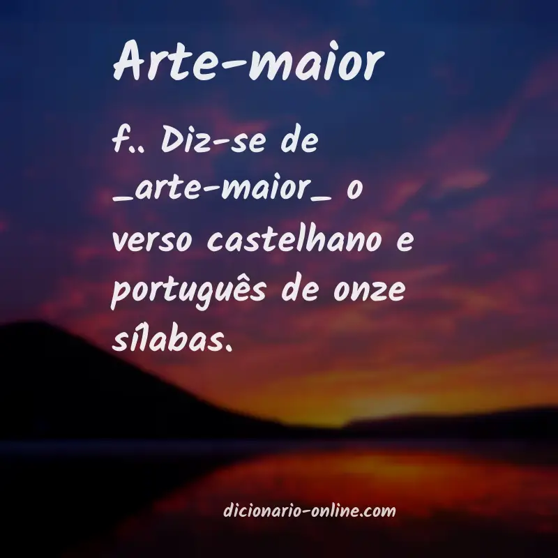 Significado de arte-maior