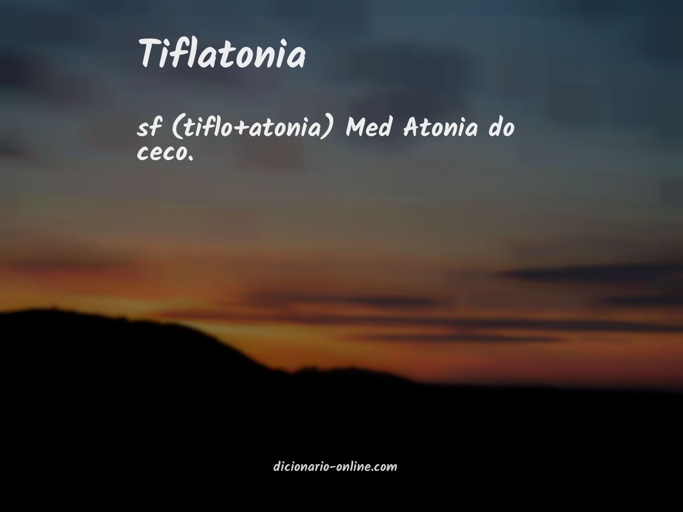 Significado de tiflatonia