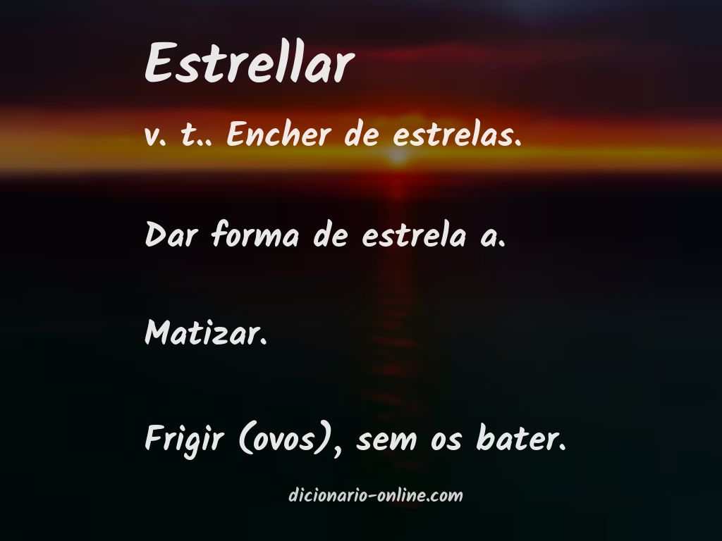 Significado de estrellar