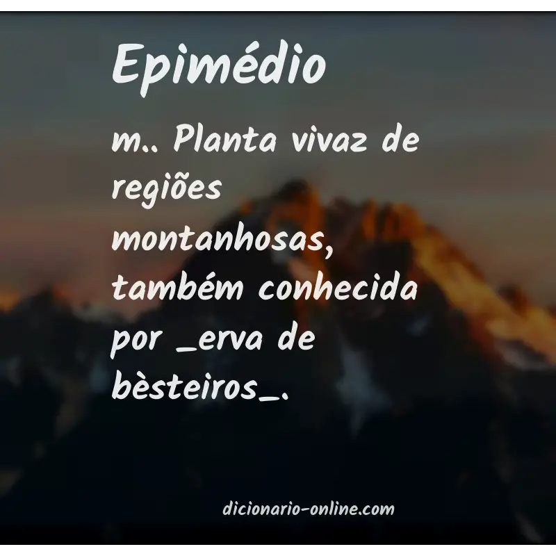 Significado de epimédio